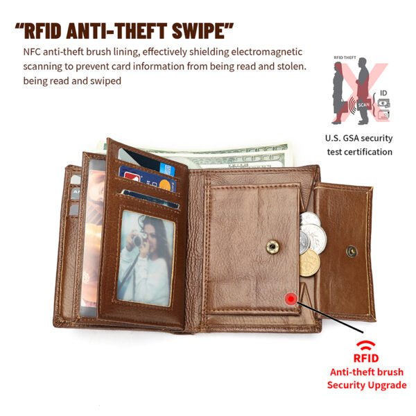 MARRANT Genuine Leather RFID Blocking Wallet for Men - 图片 8