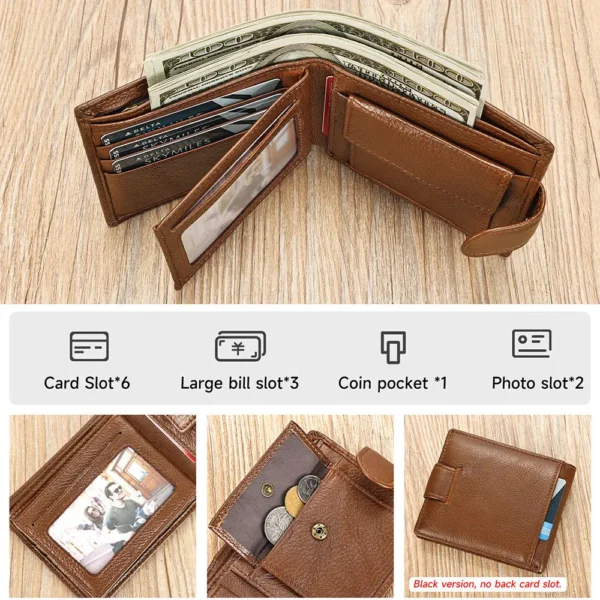 MARRANT Slim Bifold Leather Wallet For Men - 图片 3
