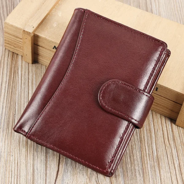MARRANT Genuine Leather Wallet Men Anti-theft RFID Blocking Wallet Coin Pouch - 图片 4